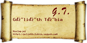 Góliáth Tóbia névjegykártya